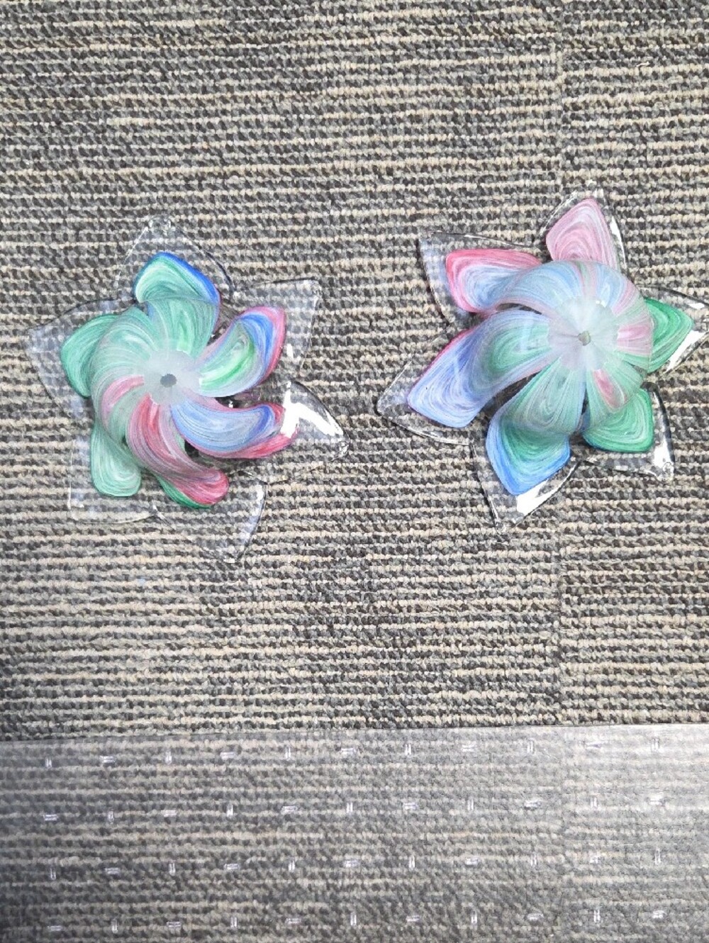 Murano Inspired Multicolor Swirl Glass Flower Candle Holders - Set of 2 - Picture 5 of 6